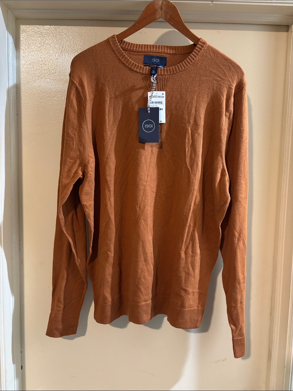 Nordstrom Men’s Crewneck Sweater in Rust NWT Size L